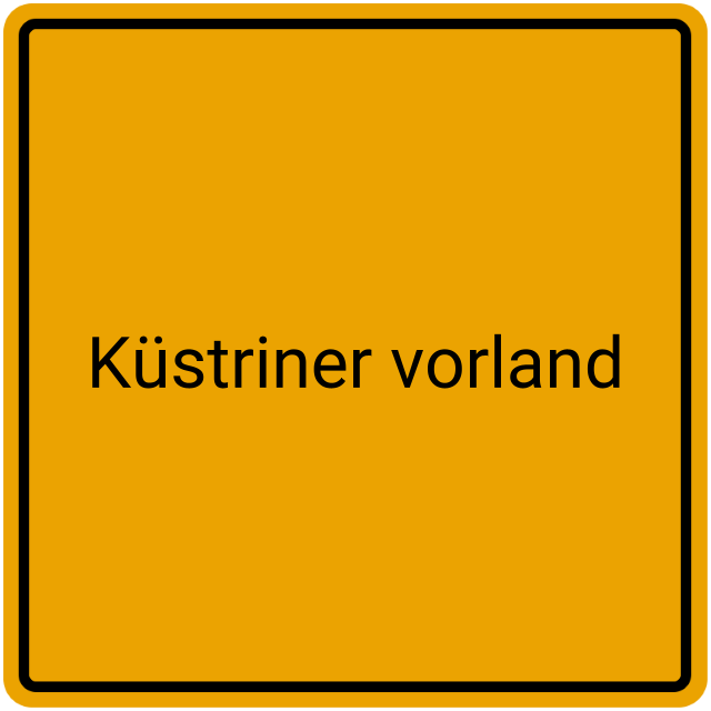 Meldebestätigung Küstriner Vorland